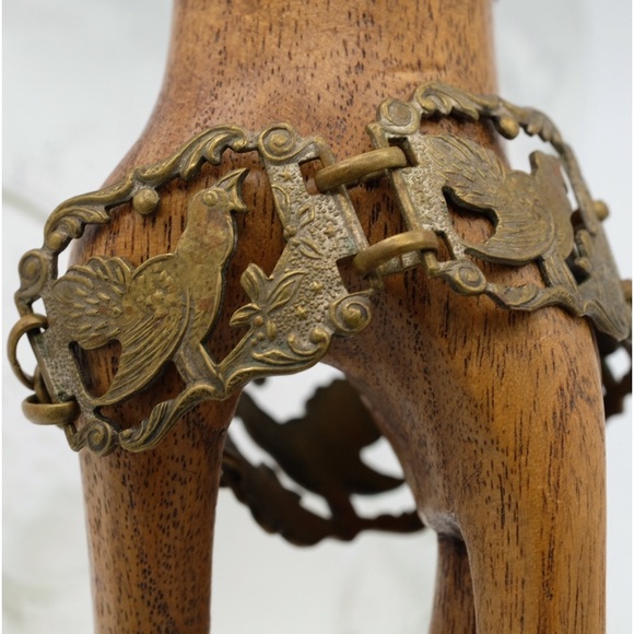 Vintage metal Panel bracelet featuring Bird designs - Picture 11 of 16